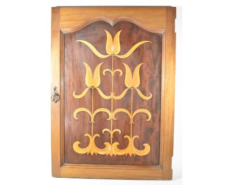 An Edwardian Inlaid and Panelled Door, 81x58cm