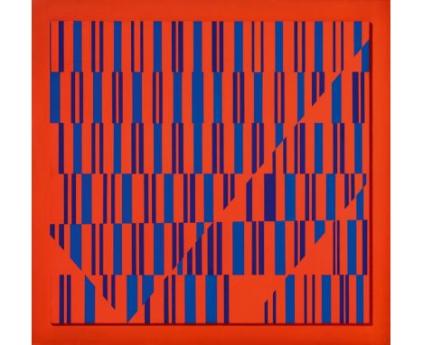   Günter FruhtrunkChamp dynamique  Vinyl auf Hartfaser 122 x 126,5 cm. Rückseitig auf der Hartfaser signiert, monogrammiert, 