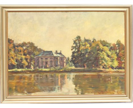 Schulz-Stradtmann, Otto (1892 Hamburg 1960) "Badenburg im Schlosspark Nymphenburg", so auf Keilrahmen betitelt und dat. (19)2