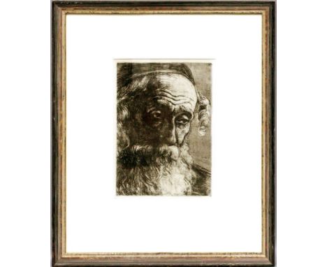 Struck, Hermann (1876 Berlin - Haifa 1944) "Alter Jude auf Jaffa", so verso betitelt. Radierung, in der Platte monog. und dat