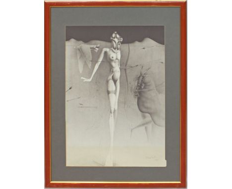 Wunderlich, Paul (1927 Eberswalde- St.-Pierre-de-Vassols 2010) "Penthesilea III". Farblithographie von 1978. Re. u. mit Bleis