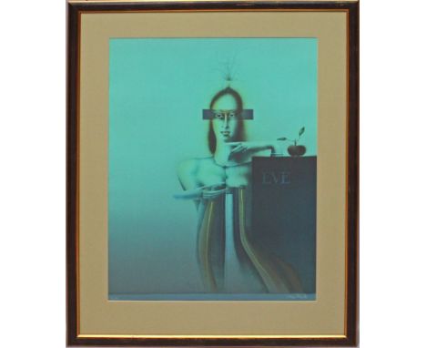 Wunderlich, Paul (1927 Eberswalde- St.-Pierre-de-Vassols 2010) "Eve". Farblithographie von 1985. Re. u. mit Bleistift sign., 