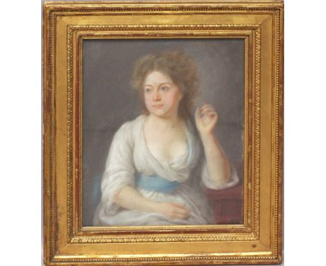 Bardou, Paul Joseph (1745 Basel - Berlin 1814), att. Portrait der Prinzessin Luise von Radziwill. Pastell/Papier (Altersspure