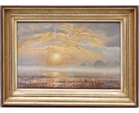 Bachmann, Alfred (1863 Dirschau - Ambach 1956) "Aprilmorgen (Nordfriesland)", so verso betitelt, sign. und mit Werk-Nr. 818. 