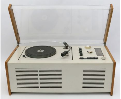 Rams, Dieter und Gugelot, Hans Stereoanlage, Model "Stereo-Phonosuper SK 61" , so genannter "Schneewittchensarg". Entwurf 196