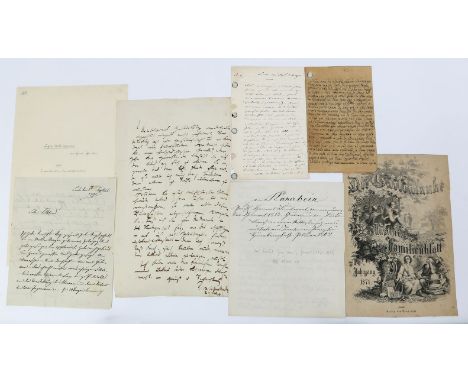 Drei verschiedene Autographen (um 1800) Eigenhändige Schriftstücke von H. v. Crayen, C. E. Jagemann und M. v. Schenkendorf. J