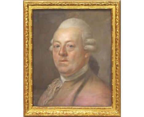 Portraitist (Frankreich, 18. Jh.) Portrait eines Mannes mit  weißer Perücke - vermutlich Abel-Francois Poisson de Vandieres. 