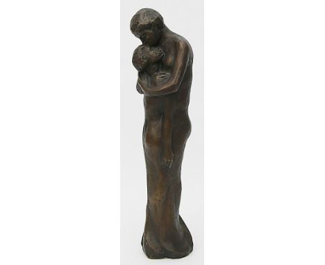 Scholl, Ulla (1919 Darmstadt - Dachau 2011) Liebespaar "Ewiger Frühling". Bronze mit brauner Patina. Rückseitig sign., Gießer