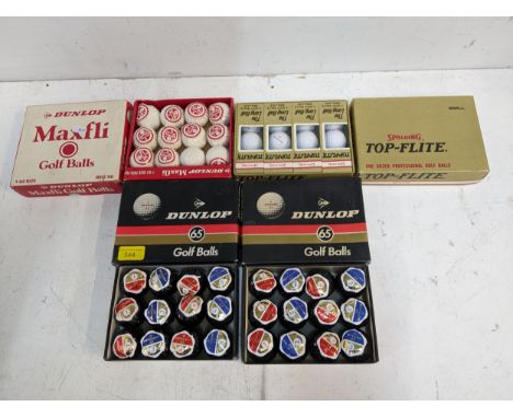 Four boxes of unused golf balls to include Dunlop, Top Flite and MaxifliLocation: 