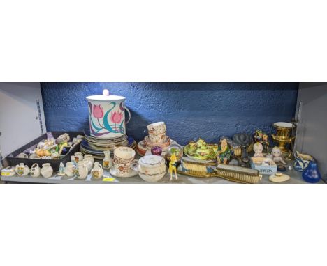 A mixed lot to include decorative wall plates, Goss china, Limoges, two dressing table sets and other assorted chinaLocation: