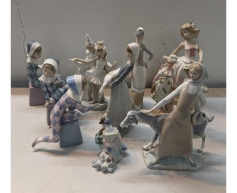 A small quantity of mixed ornaments to include a Lladro figurine of a ballerina and others Location: 9.4 