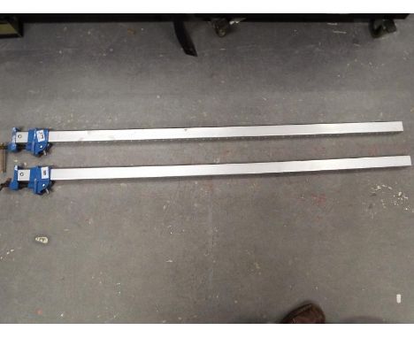 A pair of good quality aluminium sash clamps total length 123cm