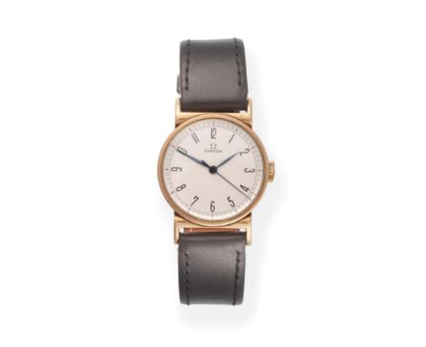 An Art Deco Period 9ct Gold Centre Seconds Wristwatch, signed Omega, circa 1937, (calibre 23.4) lever movement signed and num