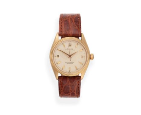 An 18ct Gold Automatic Centre Seconds Wristwatch, signed Rolex, Oyster Perpetual, Officially Certified Chronometer, ref: 6567
