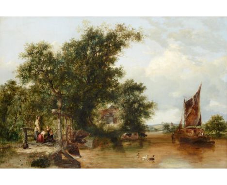 Circle of Henry John Boddington (1811-1865)  Pulling in the creels Oil on canvas, 61cm by 91cm  Provenance: Sale; ''Summer Fi