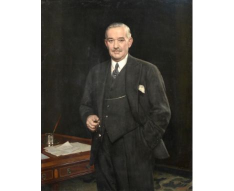 Harold Knight RA (1874-1961) Portrait of H J Mitchell, President of ICI (1936-1938) Signed, oil on canvas, 127cm by 101cm Art