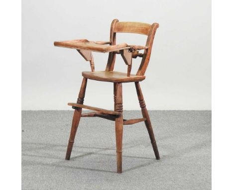 A Victorian child's high chair, 81cm high