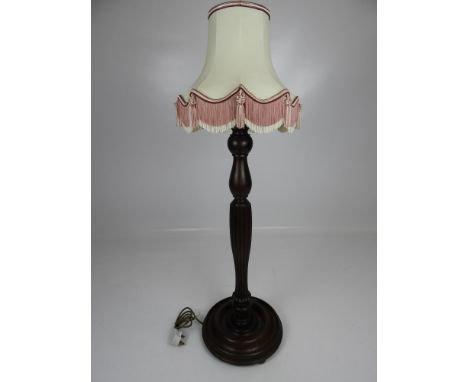 Mahogany Lamp With Shade 