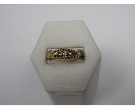 18ct Gold Five Stone Diamond Ring Birmingham Hallmarked 