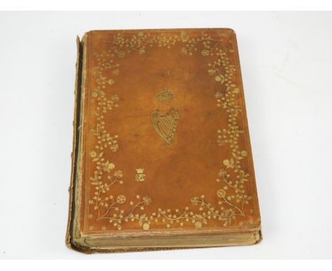 Brown Leather Bound Book Album with Crown and Harp - for Tour of Ireland - 1904/1905 to include Photographs, Concert Programm