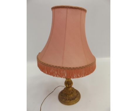 Gilt Table Lamp with Shade