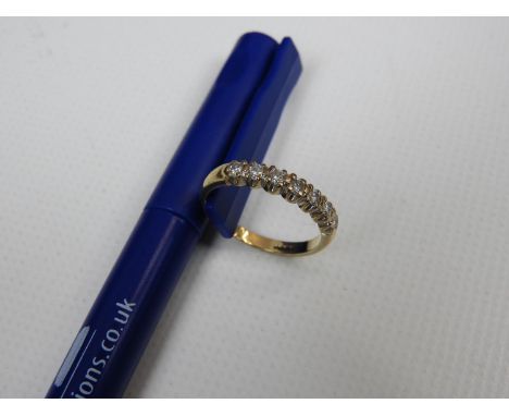 9ct Yellow Gold Diamond Half Eternity Ring 