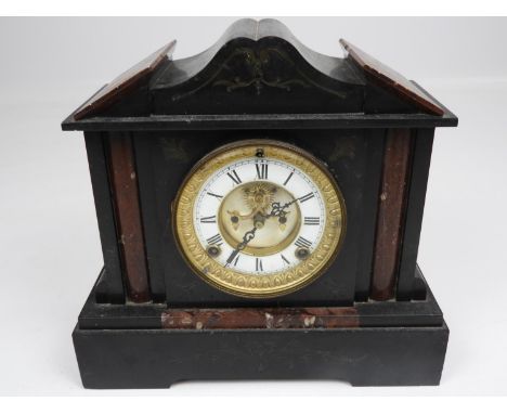 Slate and Marble Cased Mantel Clock 