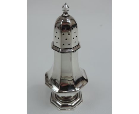 A Late Victorian Silver Pepper Pot in the Shape of an Octagonal Sugar Shaker with Pull Off Cover - Hallmarked for Birmingham 