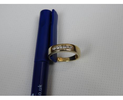 Continental Unmarked Gold Ring Set with Diamonds 