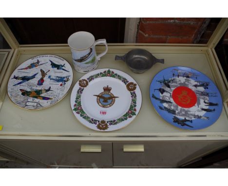 Five RAF commemorative items, to include: plates by Coalport and Spode. (5) 
