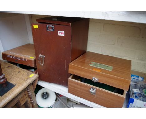 A microscope, by Jay Swift &amp; Son, No.3244, boxed; together with two azimuth circles, each boxed. 