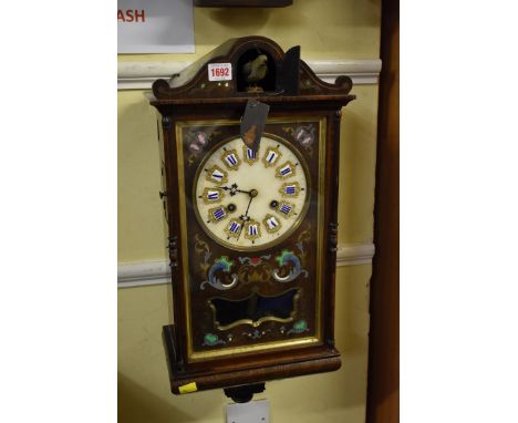 A 19th century Black Forest&nbsp;rosewood double fusee cuckoo clock, by Johann Baptist Beha, 52cm high, with pendulum and key