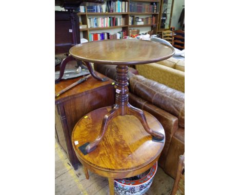 A 19th century circular mahogany tray top tripod table,&nbsp;60cm diameter. 