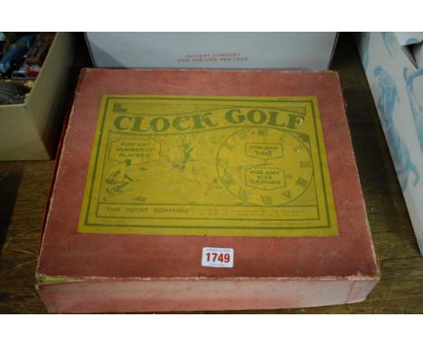 Clock Golf:&nbsp;a vintage set of 'Clock Golf' by BGL London, in distressed box. 