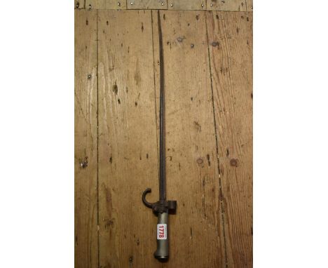 A French Lebel cruciform bayonet, no scabbard. 