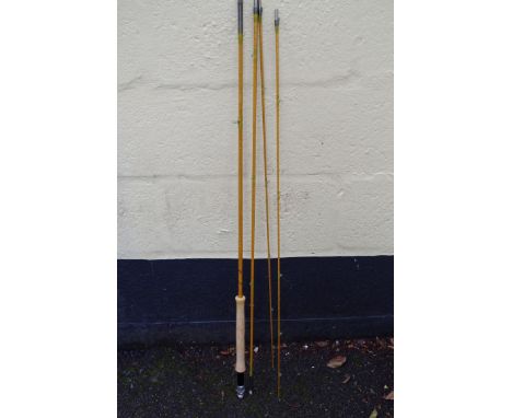 Angling: Hardy Palakona 9'0" three piece split cane fly rod 'The Brown Houghton', H20188, in maker's canvas case. 