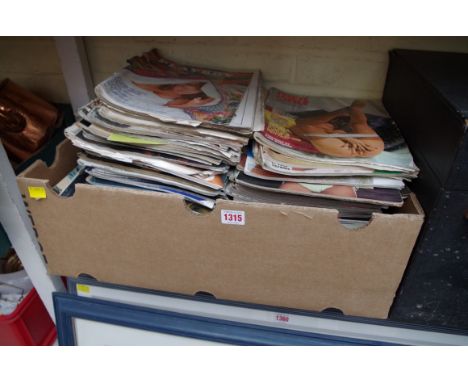 A quantity of vintage men's magazines. 