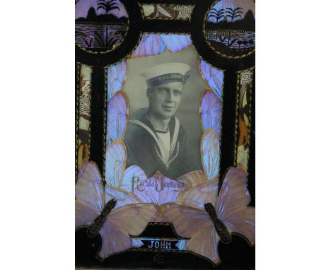 A photo portrait of a sailor who served in HMS Curacoa. The sailor is named 'John' with 'Rio de Janeiro' written below where 