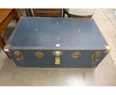 A steamer trunk