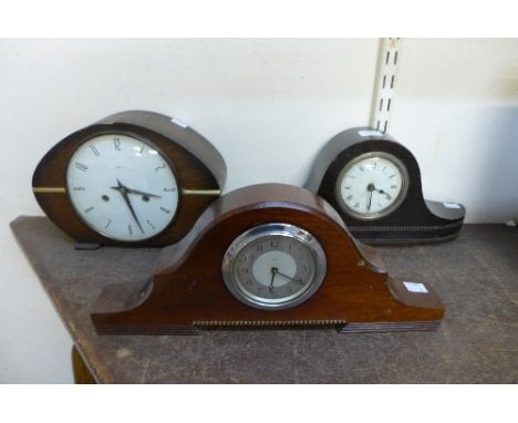 Three Art Deco mantel timepieces