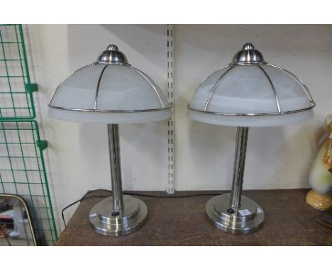 A pair of Art Deco style table lamps
