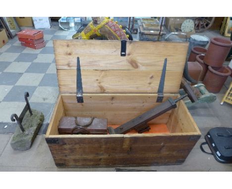 A tool chest and tools