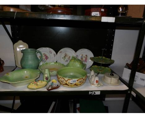 A mixed lot including Royal Winton, Crown Devon, Beswick, Burleigh etc (approx. 20 pieces)