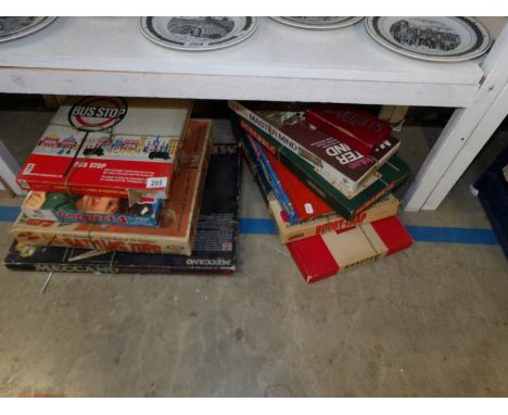 A quantity of vintage boxed games including Meccano