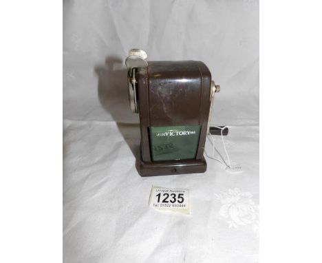 A vintage desk sharpener