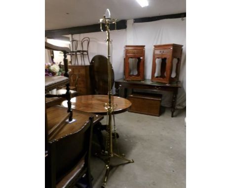 A brass standard lamp