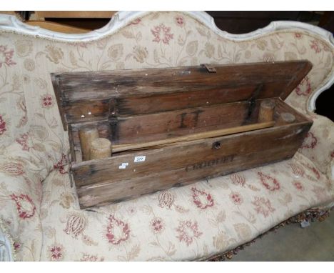 A boxed vintage croquet set