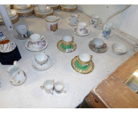 A mixed lot of tea cups and saucers etc