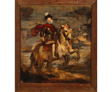 {Hans von Faber du Faur. 1863 Stuttgart - 1940 München.} Verso Nachlaßstempel und bet. "Kopie nach Velázquez": Reiterportrait