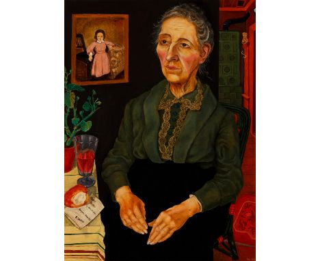 {Christa Pochmann, geb. Wüsthofen. 1936 - 2021. Vorarlberger Künstlerin.} Monogr. und (19)85 dat. Kopie nach Rudolf Wacker: B